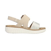 Rieker 69260 -  Beige/Gold/Perle