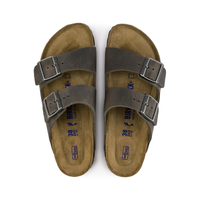 Birkenstock Arizona Soft Footbed Waxy Leather - Iron Sandals