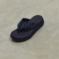 FitFlop F-Mode Toe Post Sandals - Dark Denim