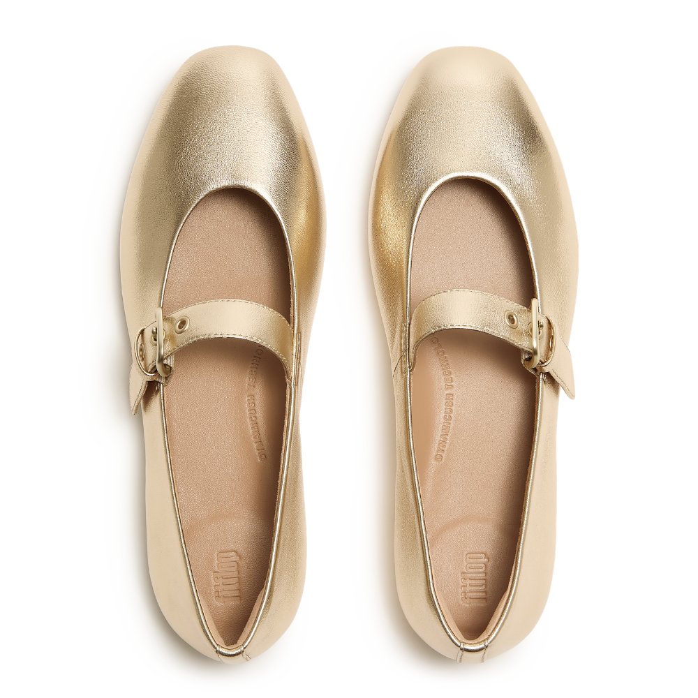 FitFlop Delicato Leather Mary Jane - Platino