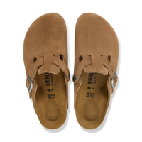 Birkenstock Boston Suede Unisex Clog - Dark Tea