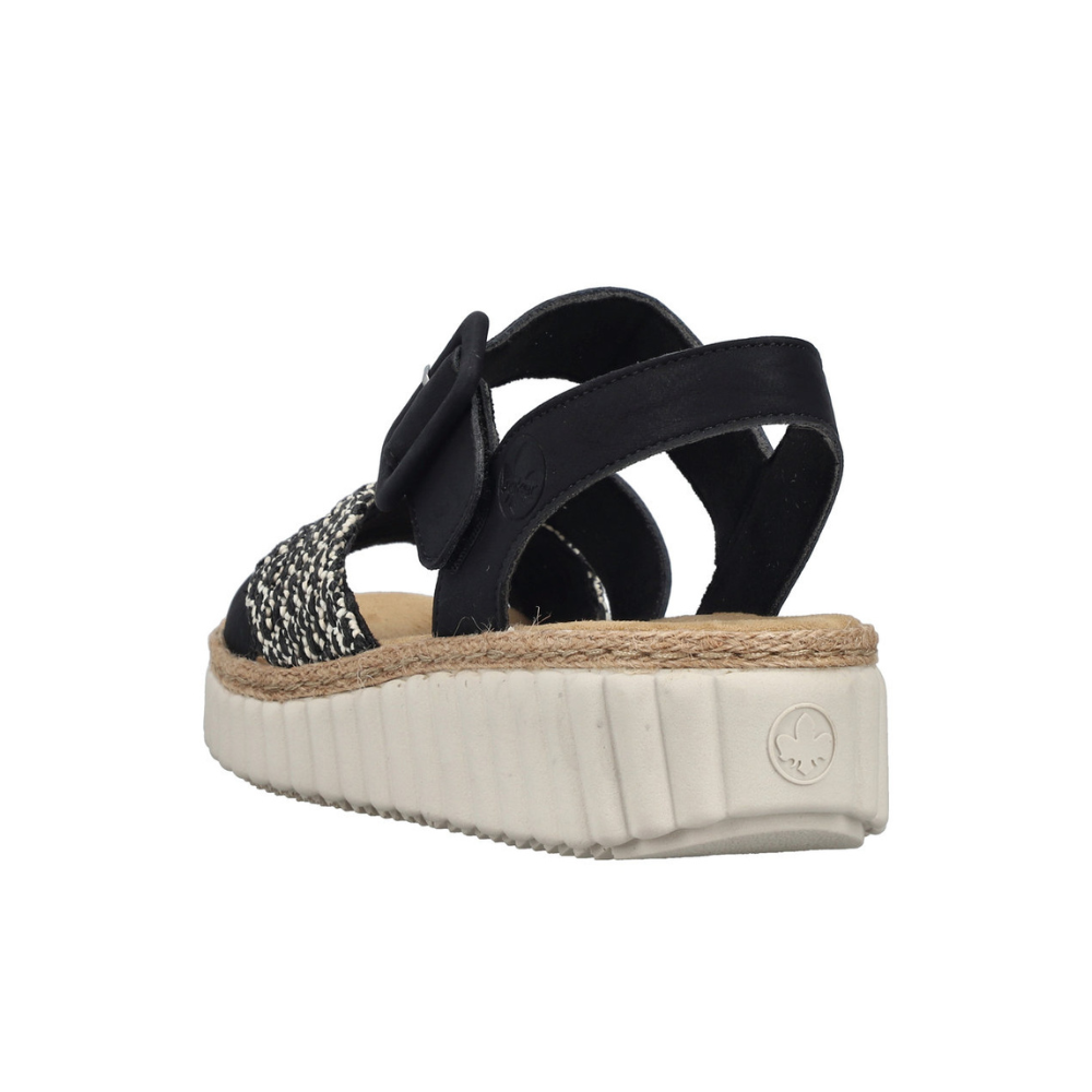 Rieker 69269 -  Black/Sand Sandals