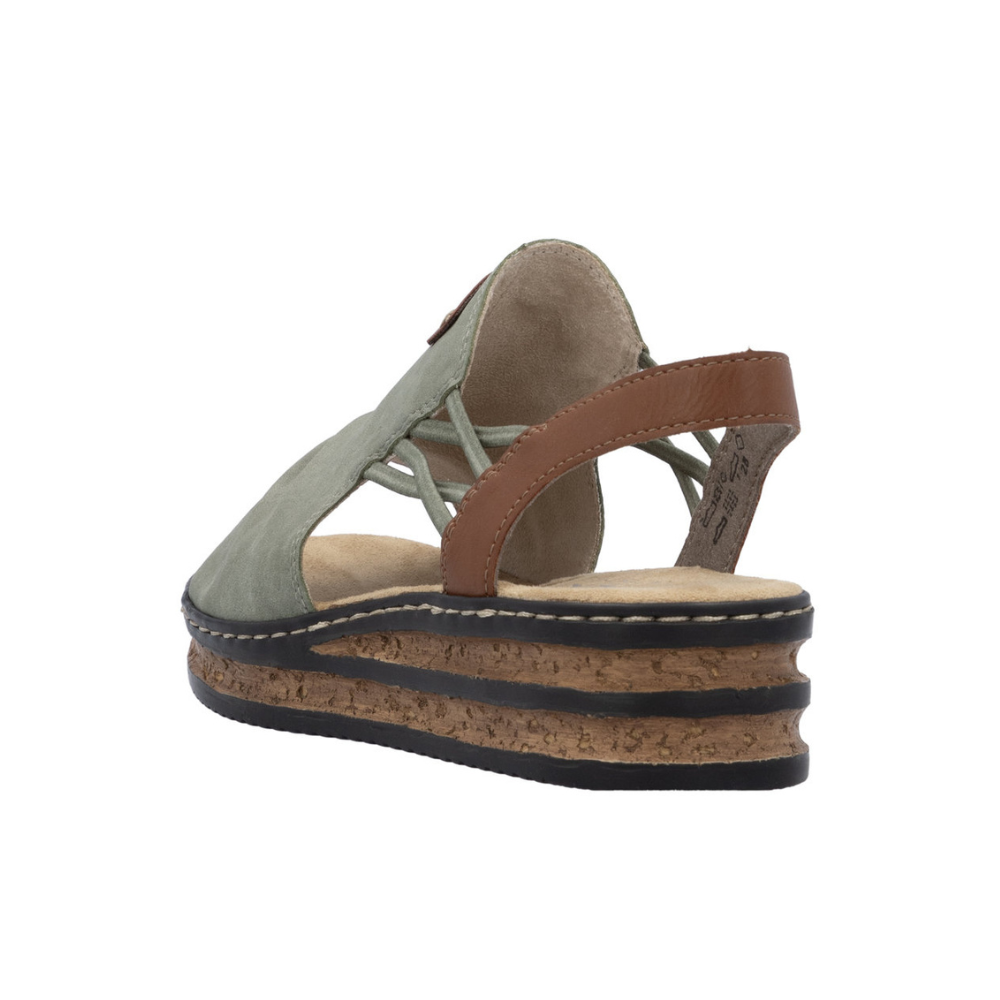 Rieker 62962 -  Schilf/Cayenne Sandals