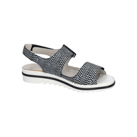 Waldlaufer Hakura 351013 - Black Check Sandals