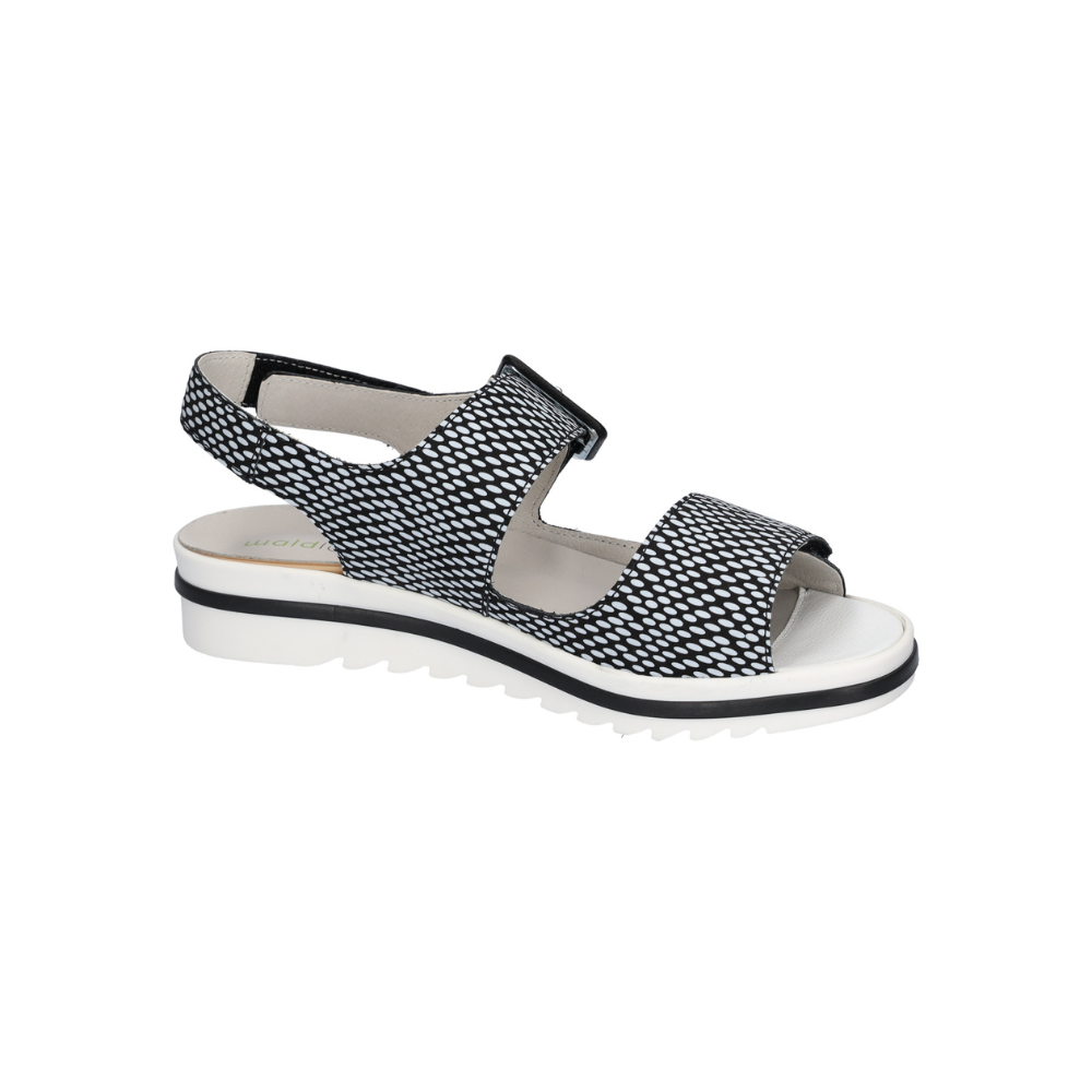 Waldlaufer Hakura 351013 - Black Check Sandals