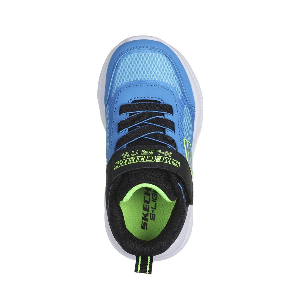 Skechers Meteor Lights Krendox Black Blue Trainers SoleLution