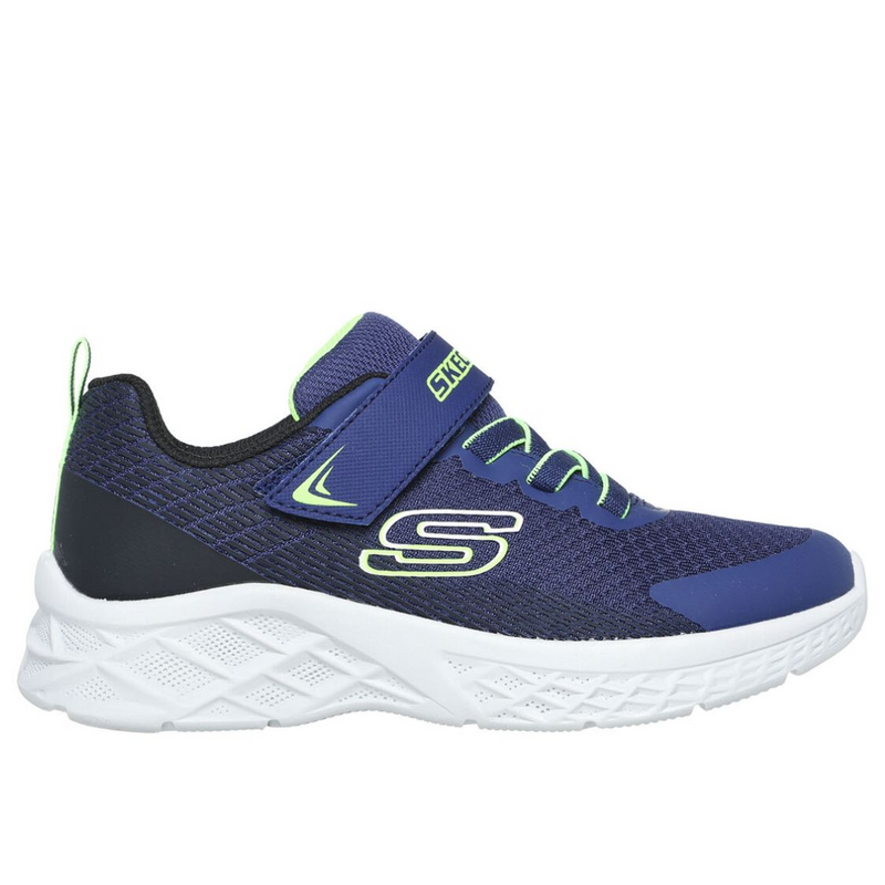 Skechers Microspec II - Zovrix - Navy Blue/Lime Trainers