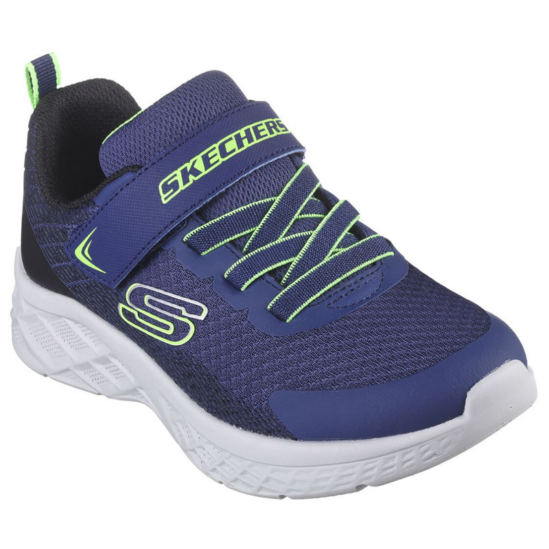 Skechers Microspec II - Zovrix - Navy Blue/Lime Trainers