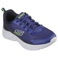 Skechers Microspec II - Vovrix - Navy Blue/Lime Trainers