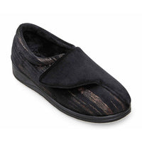 Padders Hug - Black Feature Slippers