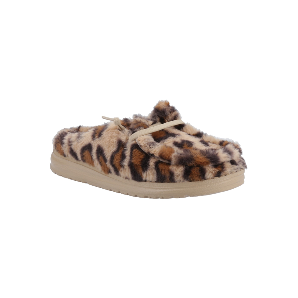 Hey Dude Wendy Fur Leo - Tan Slippers