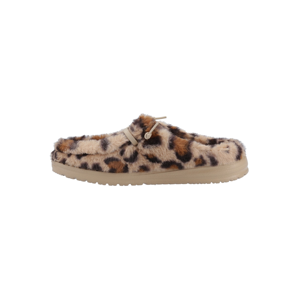 Hey Dude Wendy Fur Leo - Tan Slippers