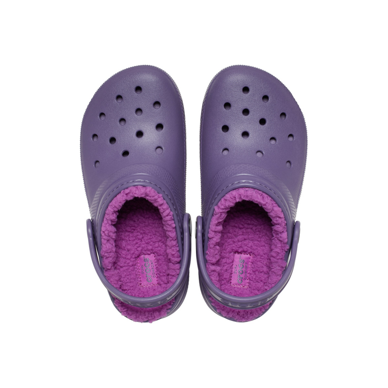 Crocs 207010 Classic Lined Kids Clog - Nightshade Slippers