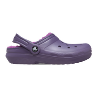 Crocs 207010 Classic Lined Kids Clog - Nightshade Slippers