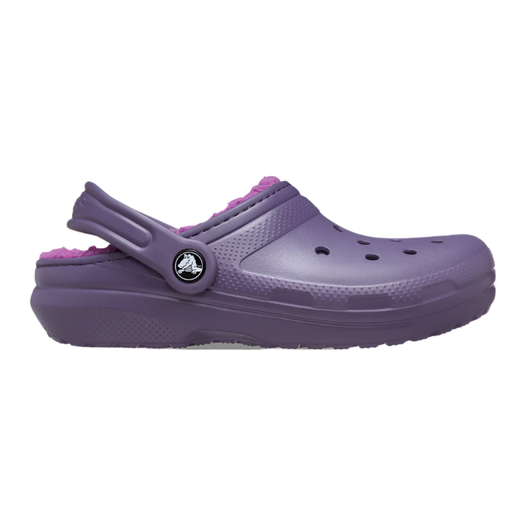 Crocs 207010 Classic Lined Kids Clog - Nightshade Slippers