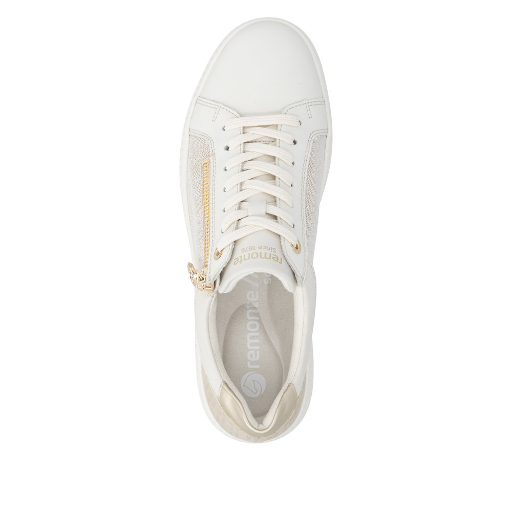 Remonte D2E00 - Snow/White Gold Trainers