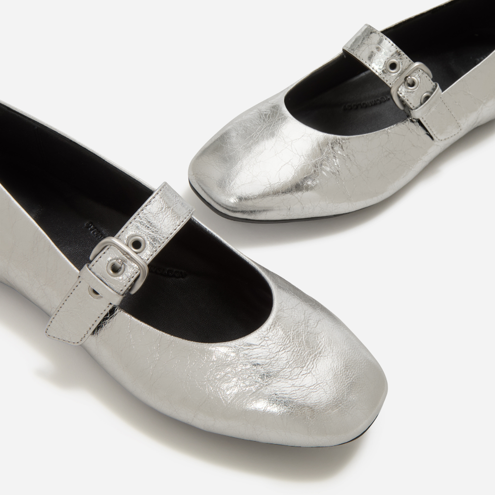 FitFlop Delicato Metallic Mary-Jane - Silver