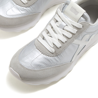 FitFlop Retro-Q FF Metallic Sneakers - Silver/Urban White