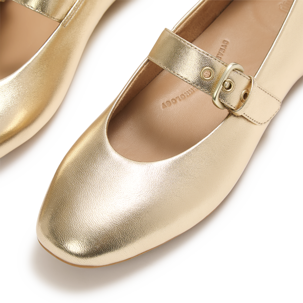 FitFlop Delicato Leather Mary Jane - Platino