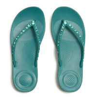 FitFlop iQushion Multi-Crystal Ergonomic Flip Flop - Teal