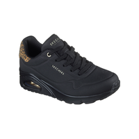 Skechers Uno Jungle Nite - Black/Leopard Trainers