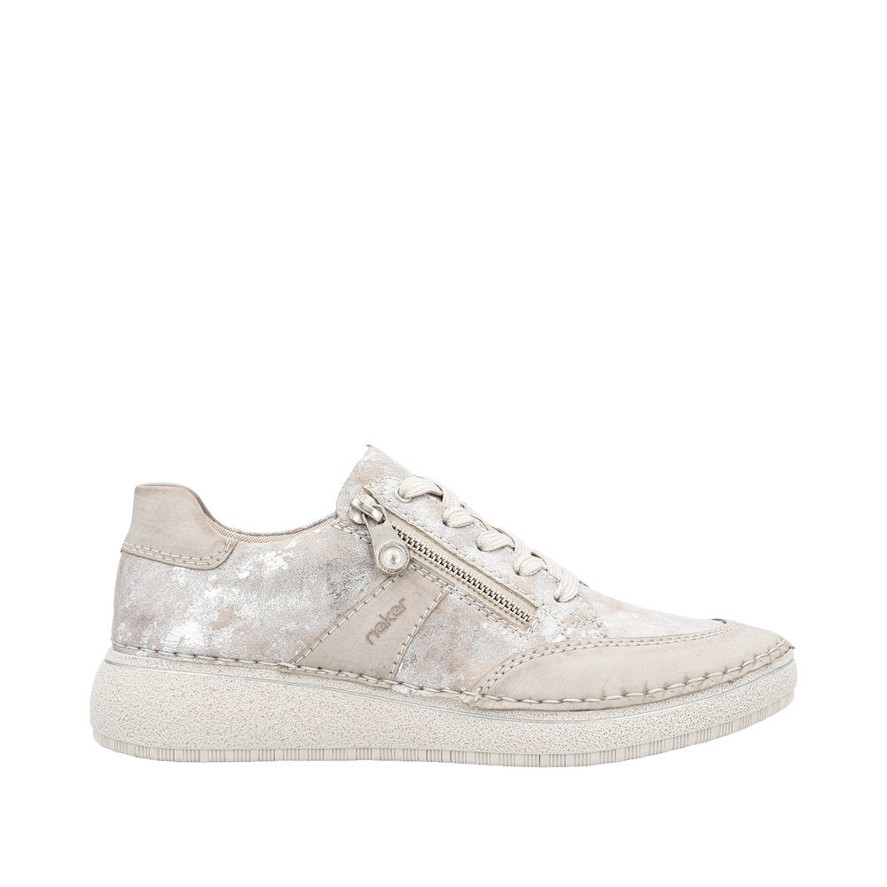 Rieker 50901 - Ice/Rose Metallic Casual