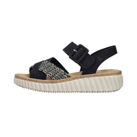 Rieker 69269 -  Black/Sand Sandals
