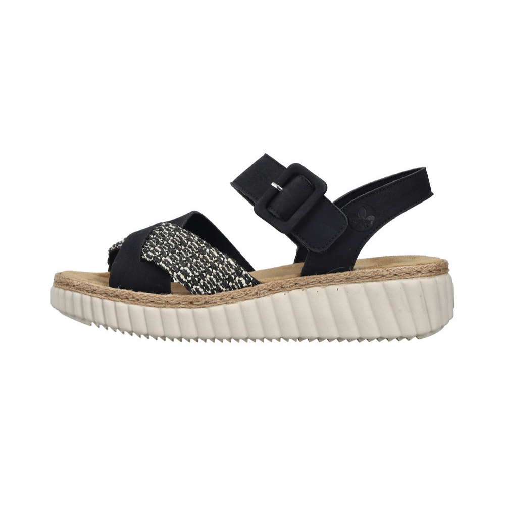 Rieker 69269 -  Black/Sand Sandals