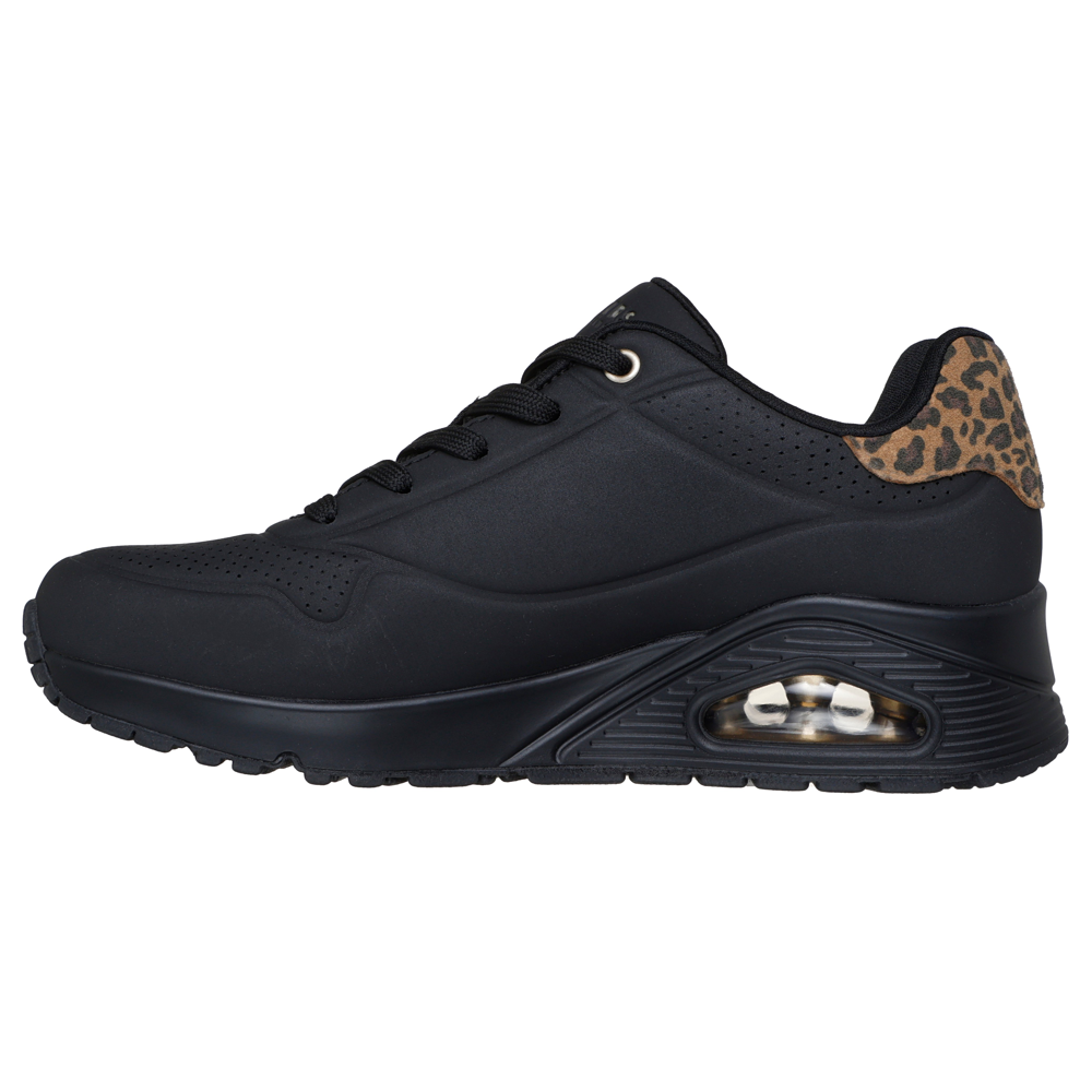 Skechers Uno Jungle Nite - Black/Leopard Trainers