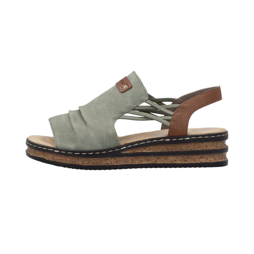 Rieker 62962 -  Schilf/Cayenne Sandals