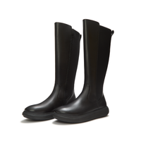 FitFlop IQ-Comff Leather High Boot - All Black