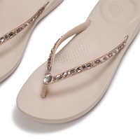 FitFlop iQushion Multi-Crystal Ergonomic Flip Flop - All Nude Rose
