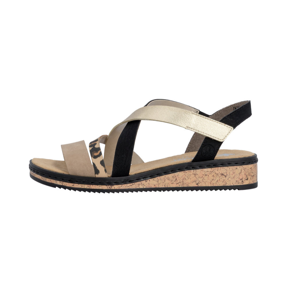 Rieker V3663 -  Shell/Beige/Light gold Sandals