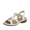 Rieker 65918 - Pebble/Altrosa/Weiss Sandals