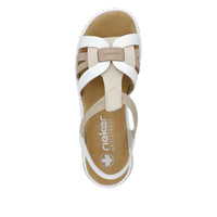 Rieker 65918 - Pebble/Altrosa/Weiss Sandals