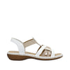 Rieker 65918 - Pebble/Altrosa/Weiss Sandals