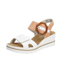 Rieker 67476 - Weiss/Abrikot Sandals