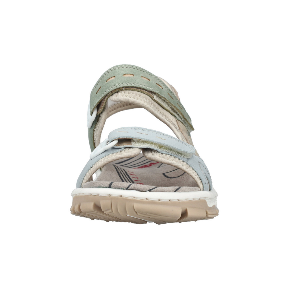 Rieker 68866 -  Carnation/Mauve/Aqua Sandals