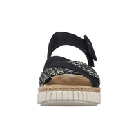 Rieker 69269 -  Black/Sand Sandals