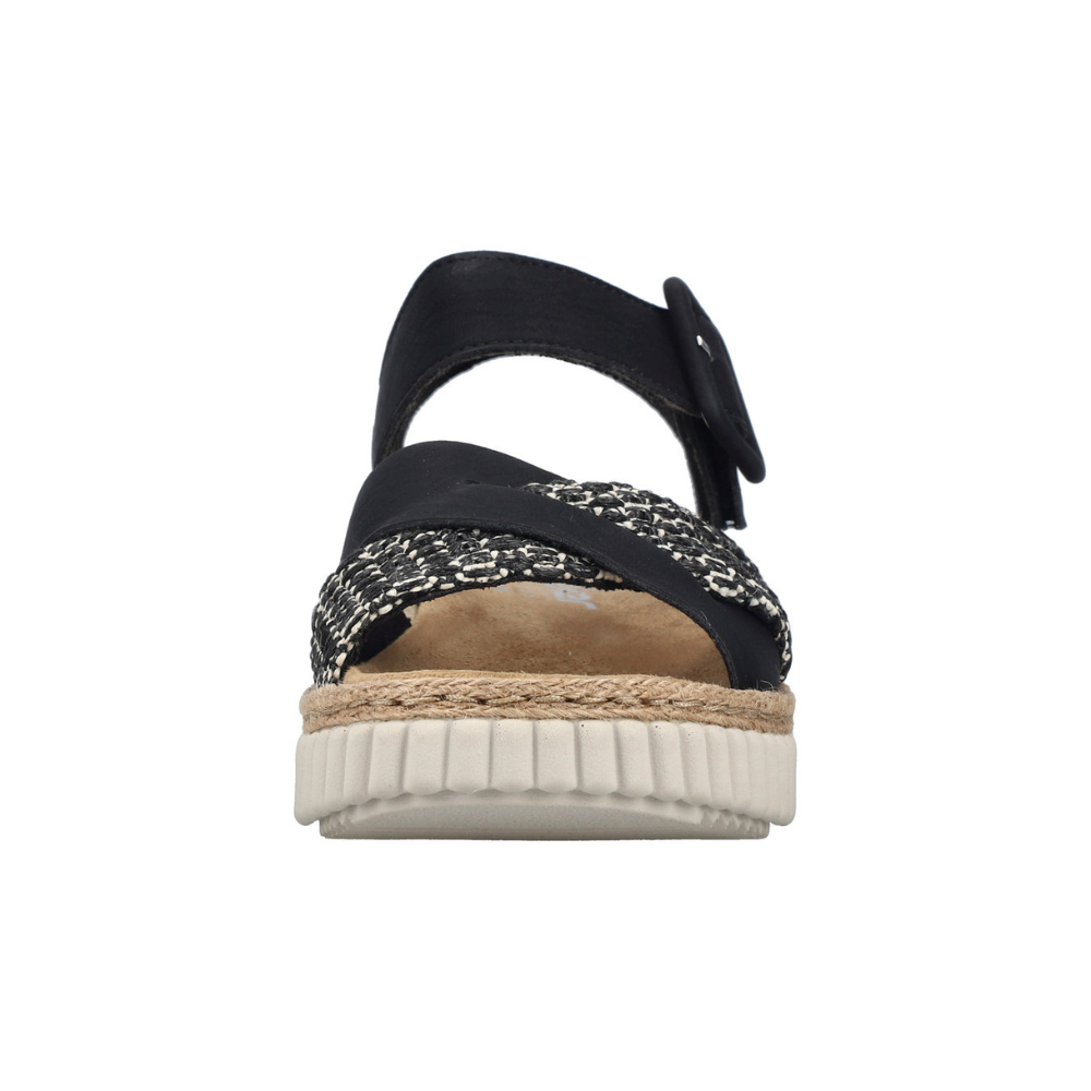 Rieker 69269 -  Black/Sand Sandals