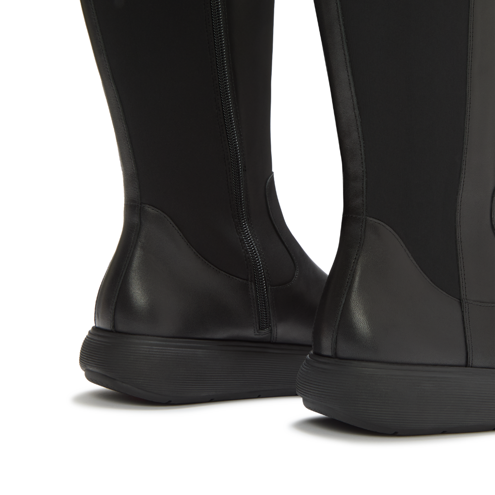 FitFlop IQ-Comff Leather High Boot - All Black