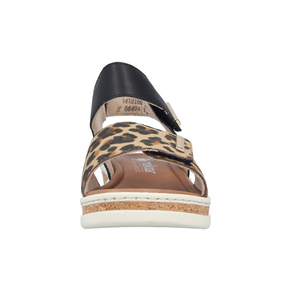 Rieker V4181 -  Beige/Black Sandals