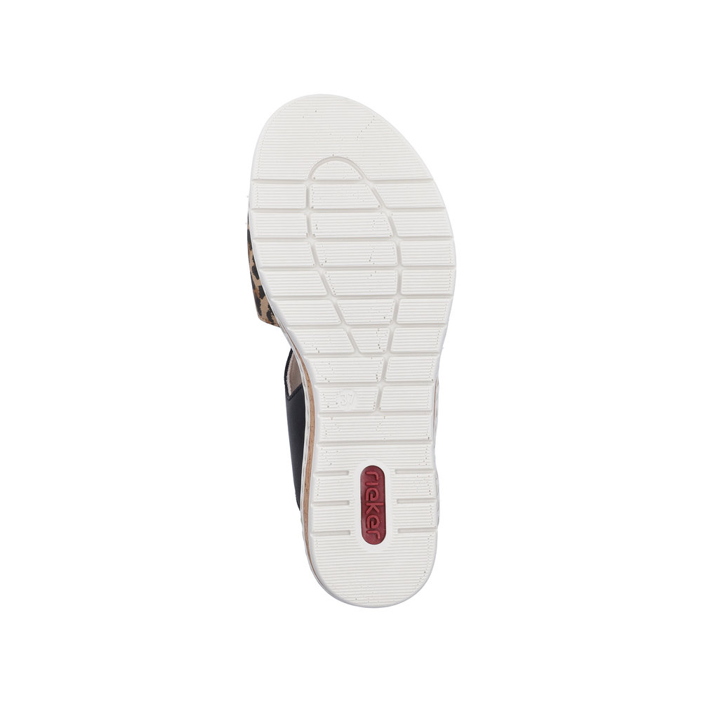 Rieker V4181 -  Beige/Black Sandals