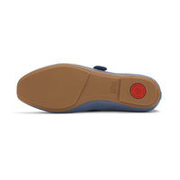 FitFlop Delicato Wave-Edge Canvas Mary Jane - Cosmic Blue Canvas