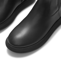 FitFlop IQ-Comff Leather High Boot - All Black