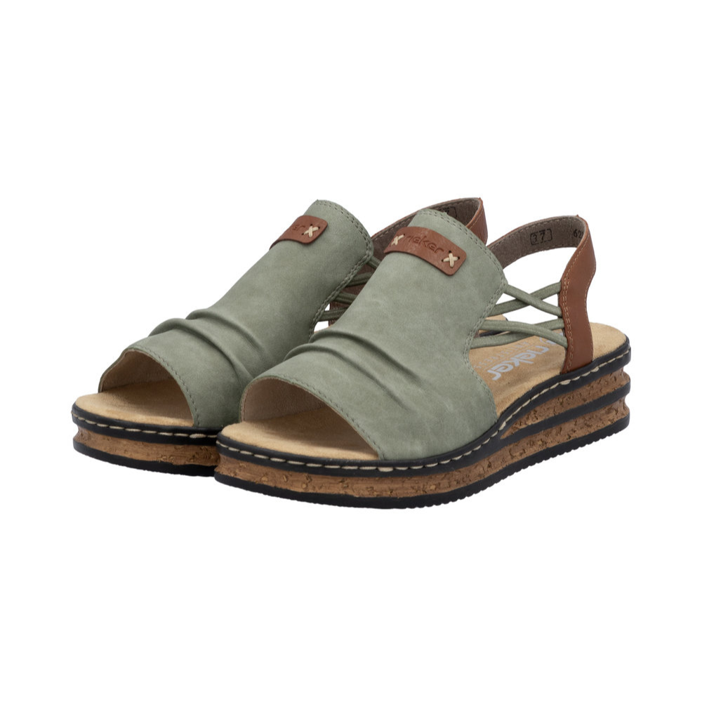 Rieker 62962 -  Schilf/Cayenne Sandals