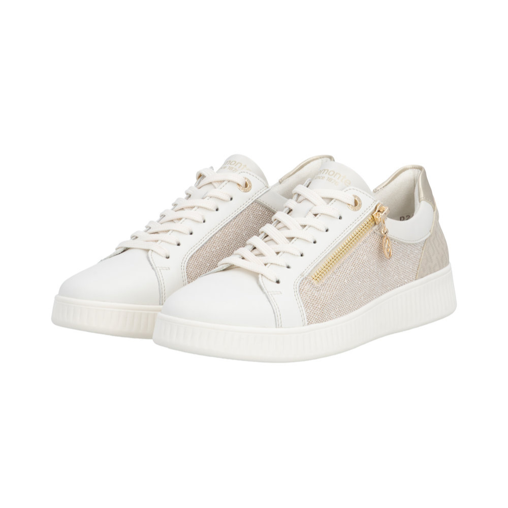Remonte D2E00 - Snow/White Gold Trainers