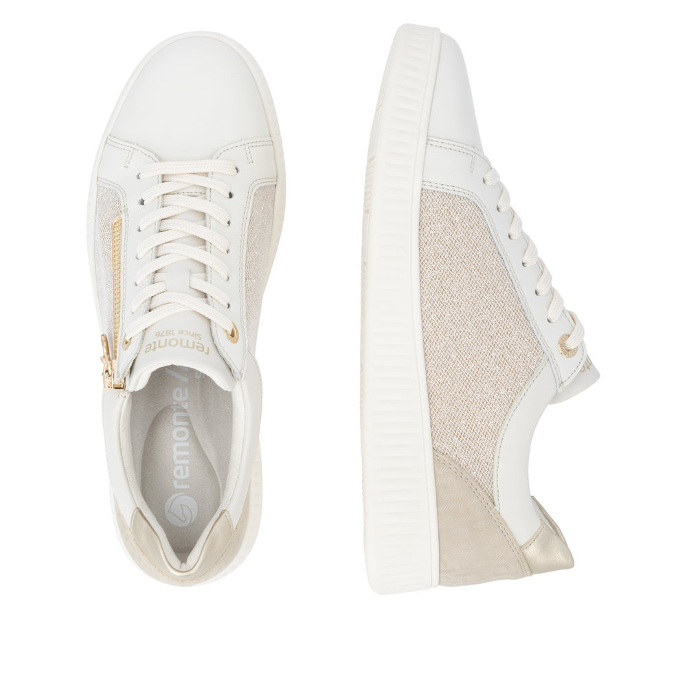 Remonte D2E00 - Snow/White Gold Trainers