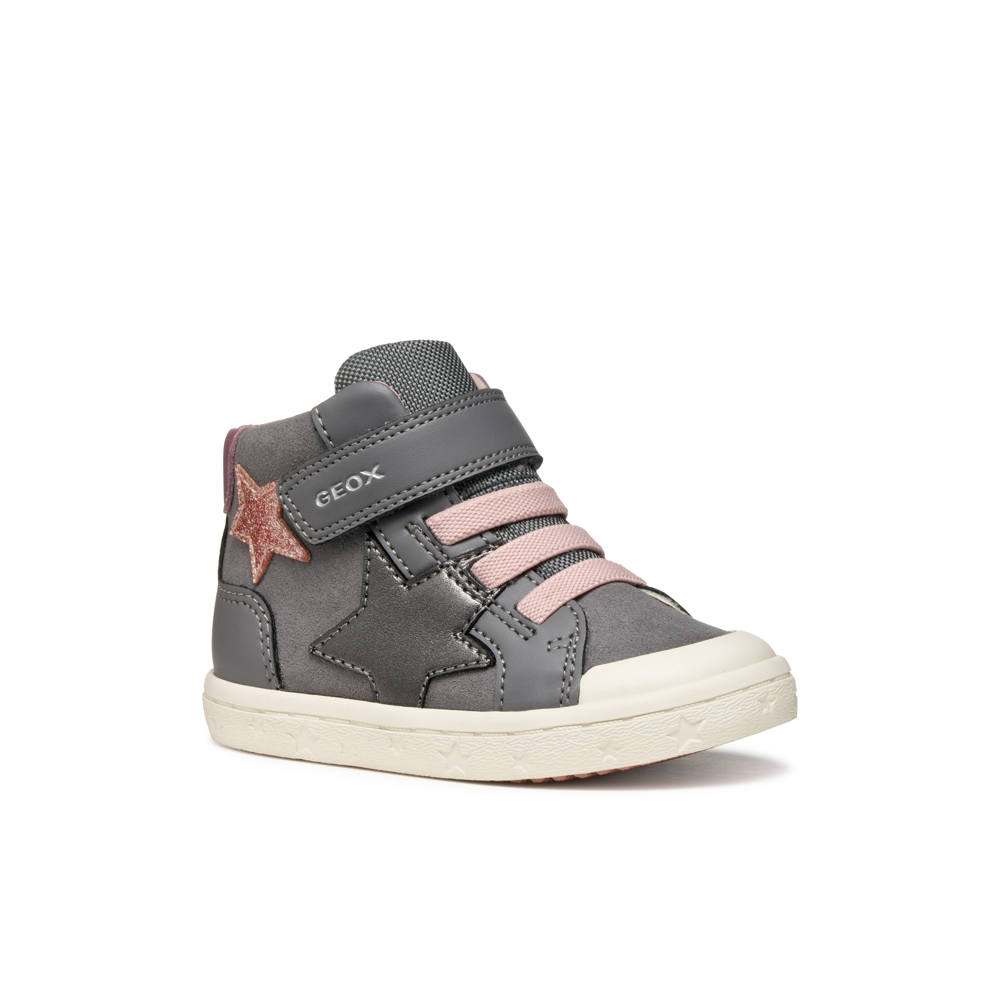 Geox B Gisli Girl A B561MA - C0502 Grey/Pink Boots