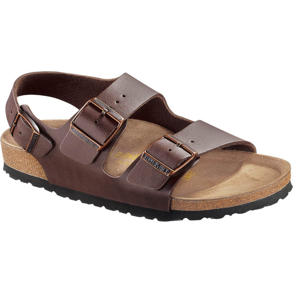 Birkenstock Milano Birko-Flor - Dark Brown Sandals
